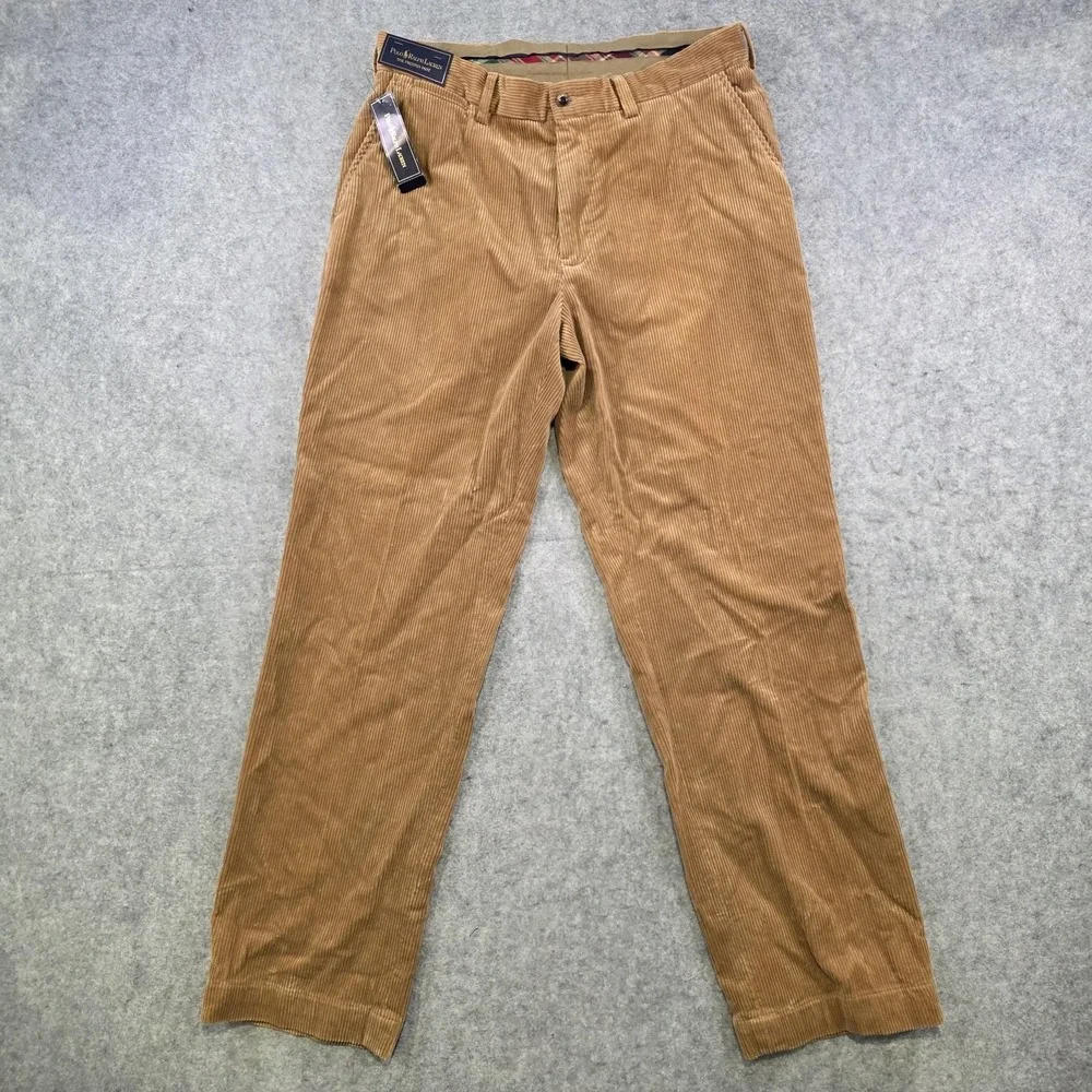 Polo‎ Ralph Lauren Pants Mens 35x32 Brown Corduroy Preston Prospect Chino NWT